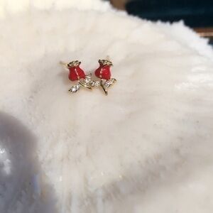 COPY - Rose sterling silver earrings